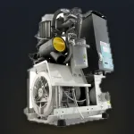 Turbo-Smart B — стоматологический аспиратор на 4-5 установок влажного типа, без кожуха
